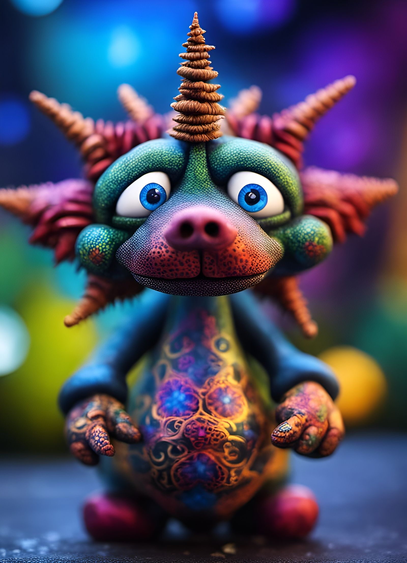 Grumpy Kerfluffle in Magical Art Nouveau Style