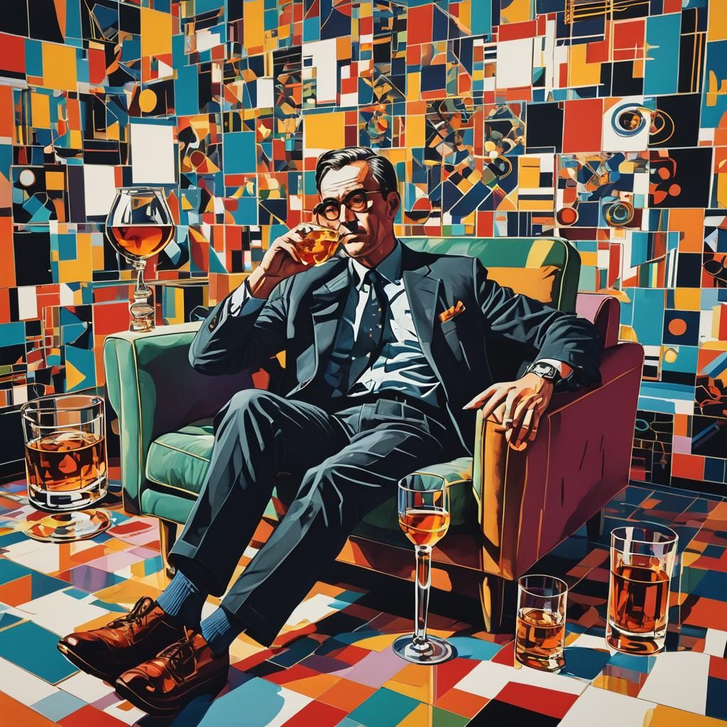 Pop Art: Man with Whisky and Psychologist