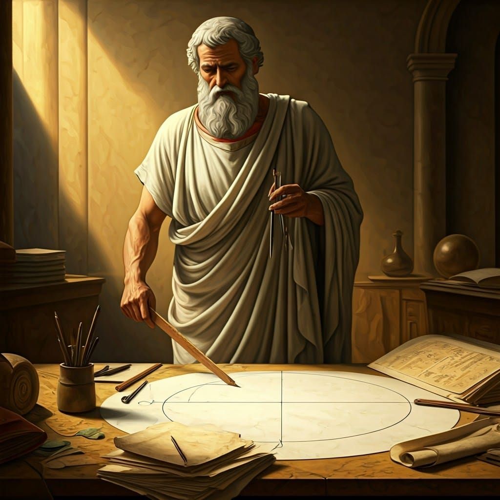 Archimedes Calculates Pi with Compass and Ruler