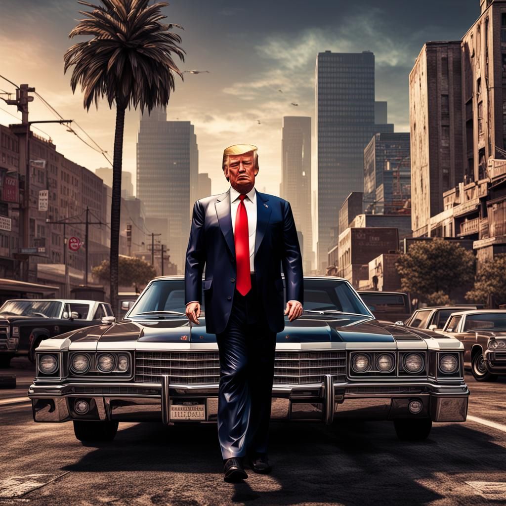 Donald Trump in GTA Style: Hyperrealistic Portrait