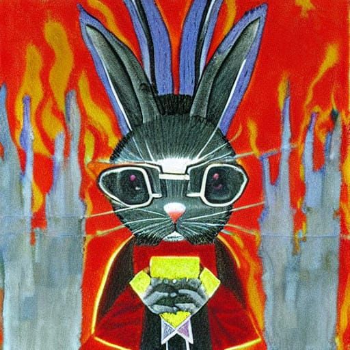 Cyberpunk Portrait of a Judge with an Enigmatic Expression