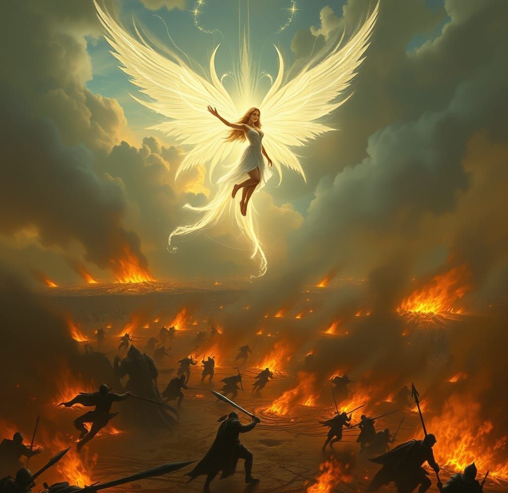 Valkyrie Fairy Descends on Battlefield in Dramatic Style