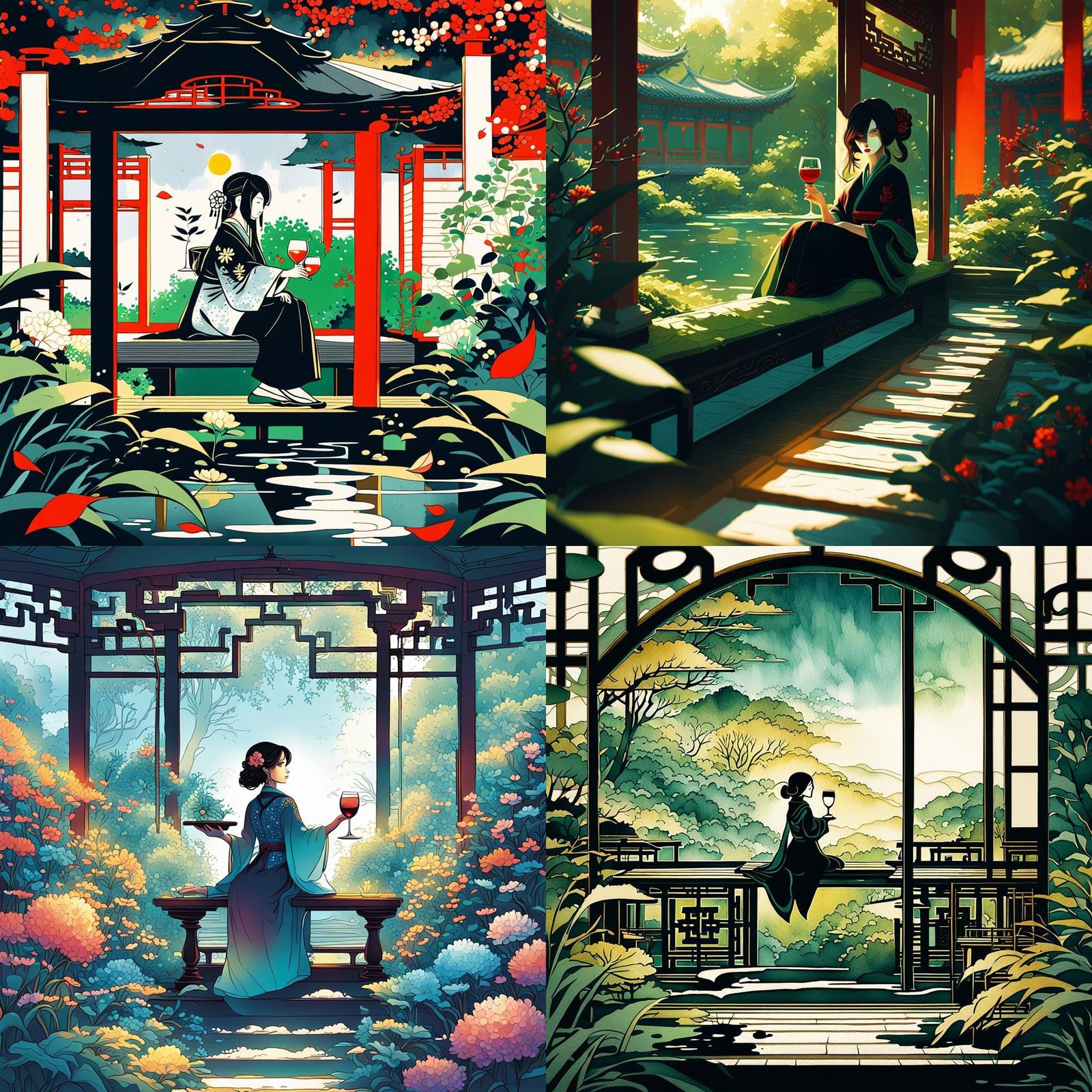 Feixiao from Honkai Star Rail in Pavilion, Manga Art