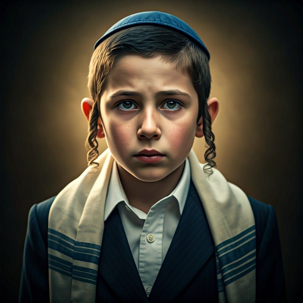 A cute Hasidic boy