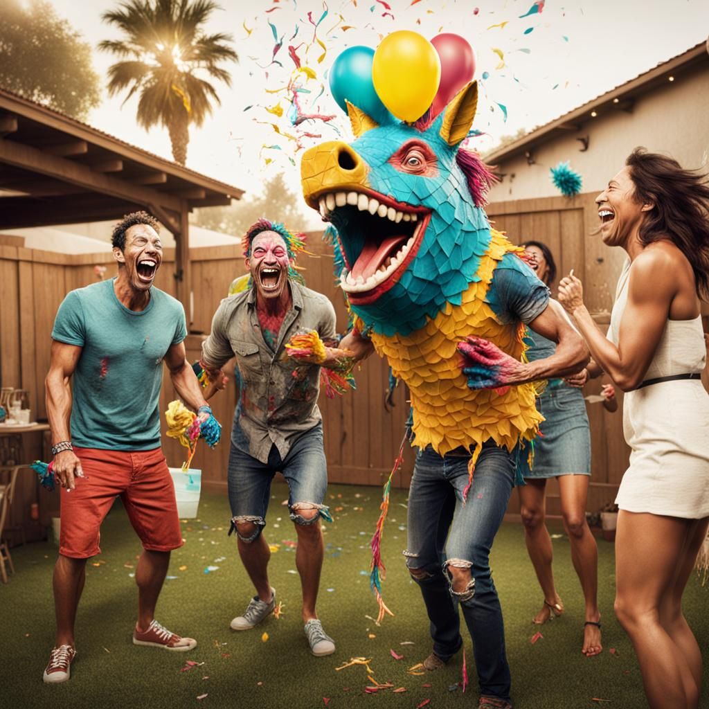 Jackass Laughing Piñata Party