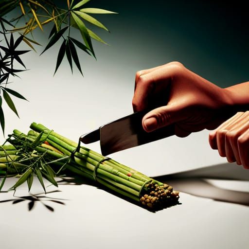 Vegetarians Anguishedly Prepare Bamboo: 8K Render