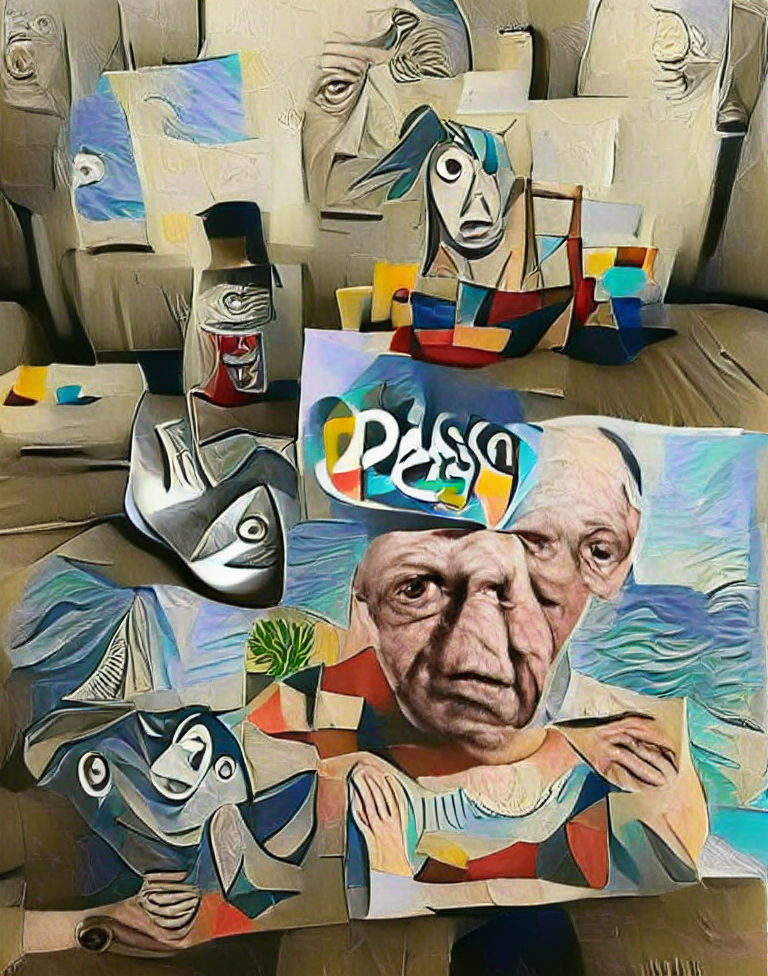 Surrealist Composition in Picasso Style
