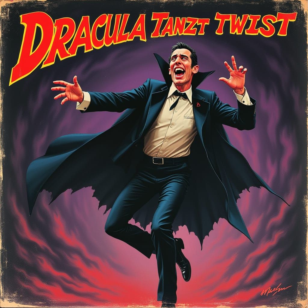 Vintage LP Cover: Dracula Dances the Twist