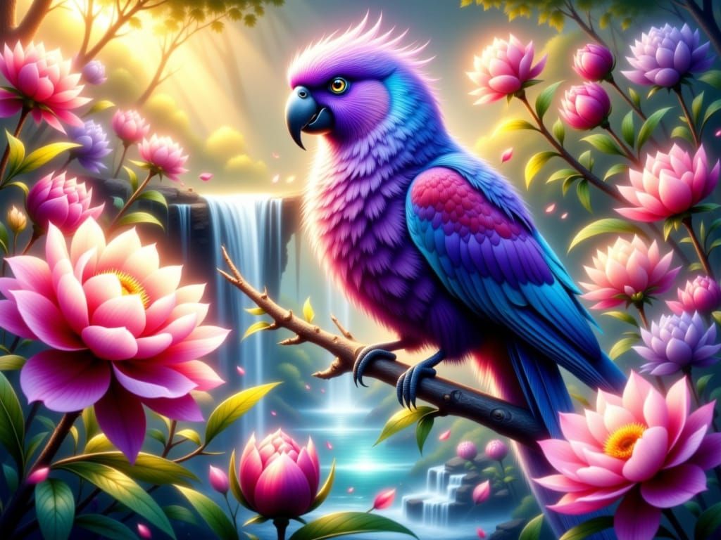 Purple parrot