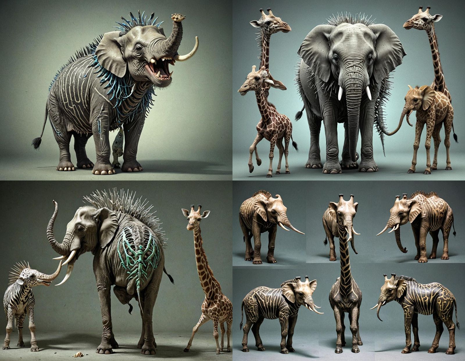 Surreal Bioluminescent Creatures Emerge from Cyberpunk Horro...