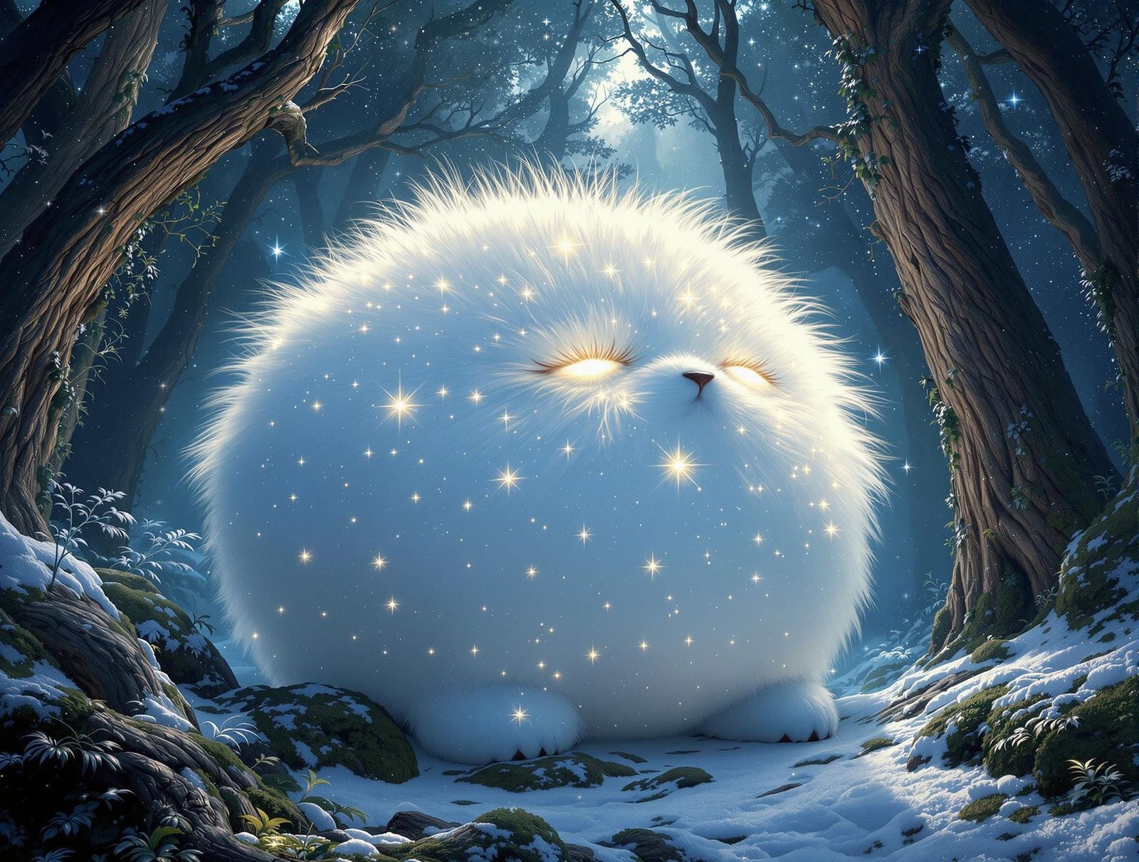 Deep within a colossal, primeval forest in the deep of night...