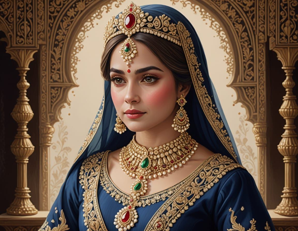 Royal Princess in Luxurious Attire