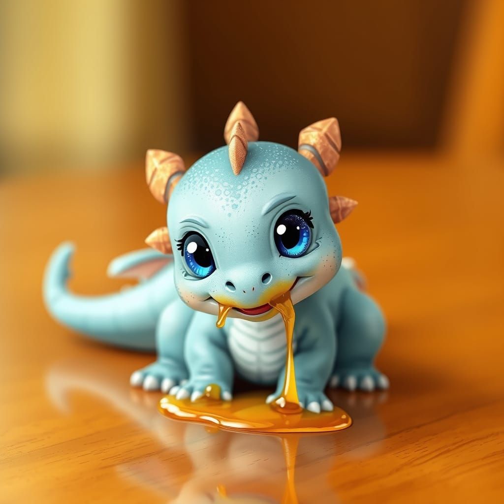 Enchanting Pastel Dragon in Whimsical Wonderland