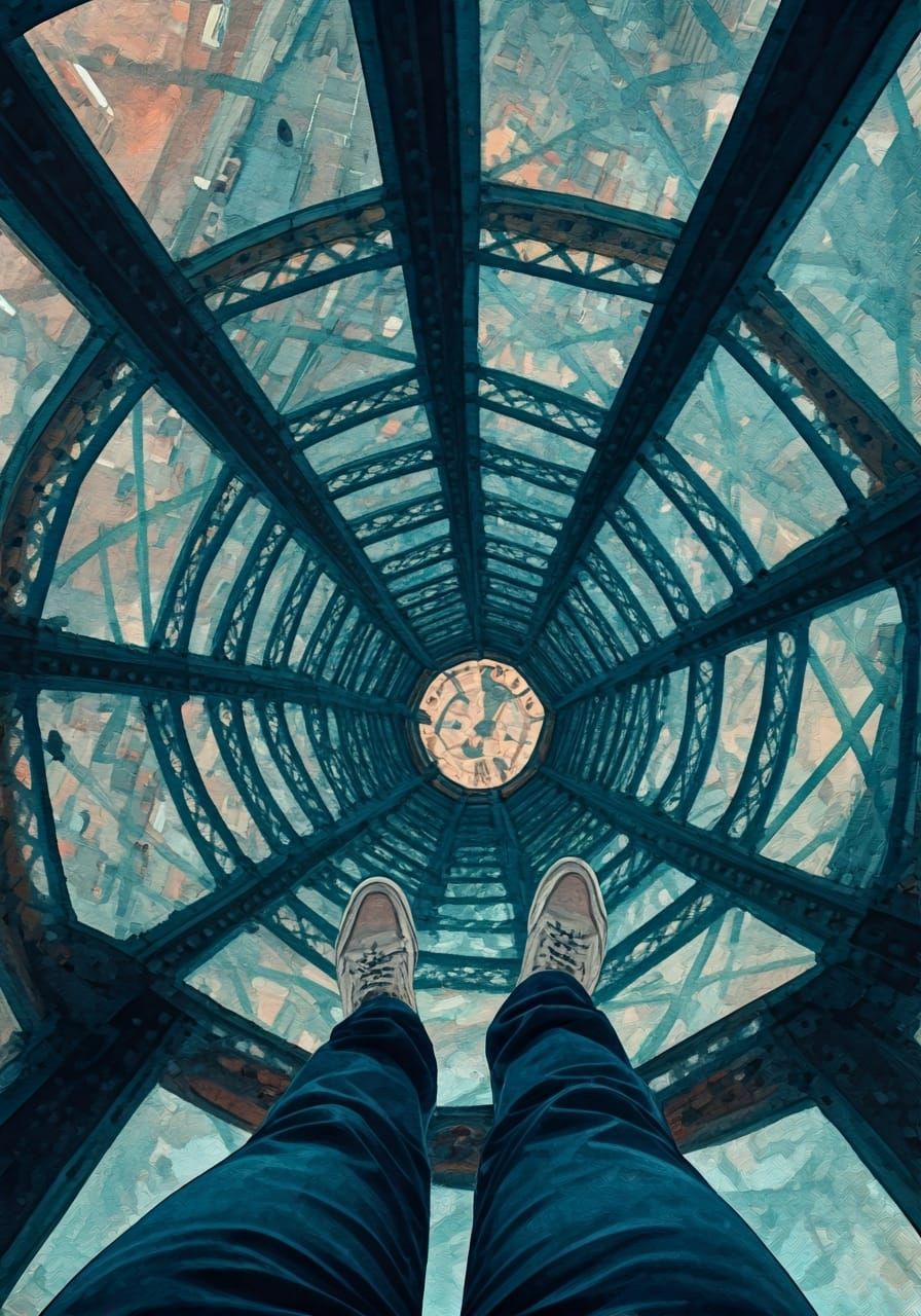 Blackpool Tower Glass Floor: Watercolour Dreamscape