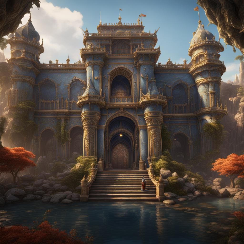 Fantastical Palace in Detailed Matte Painting