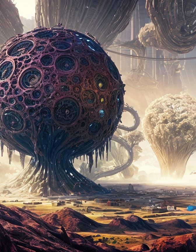 Organic Futuristic Computer: Fantasy Concept Art