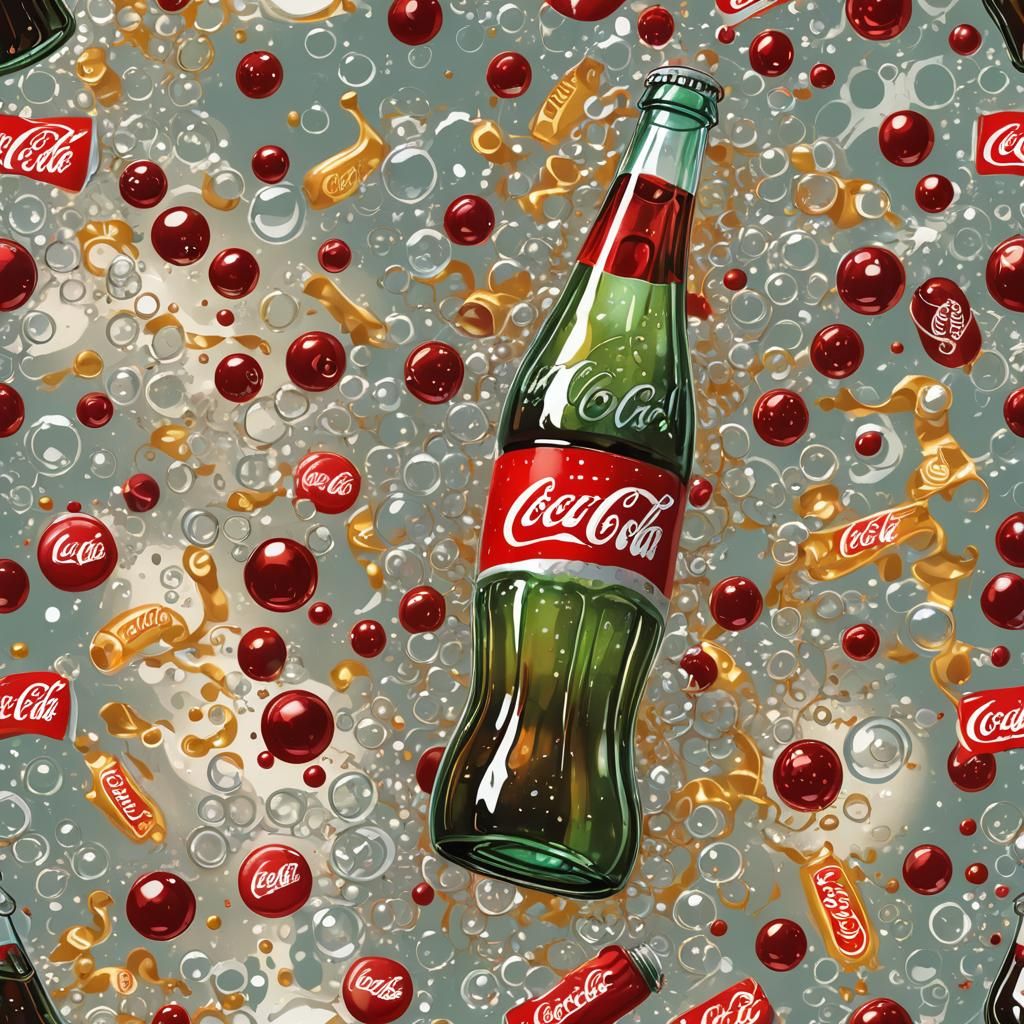Retro-Futuristic Pop Art Coca-Cola
