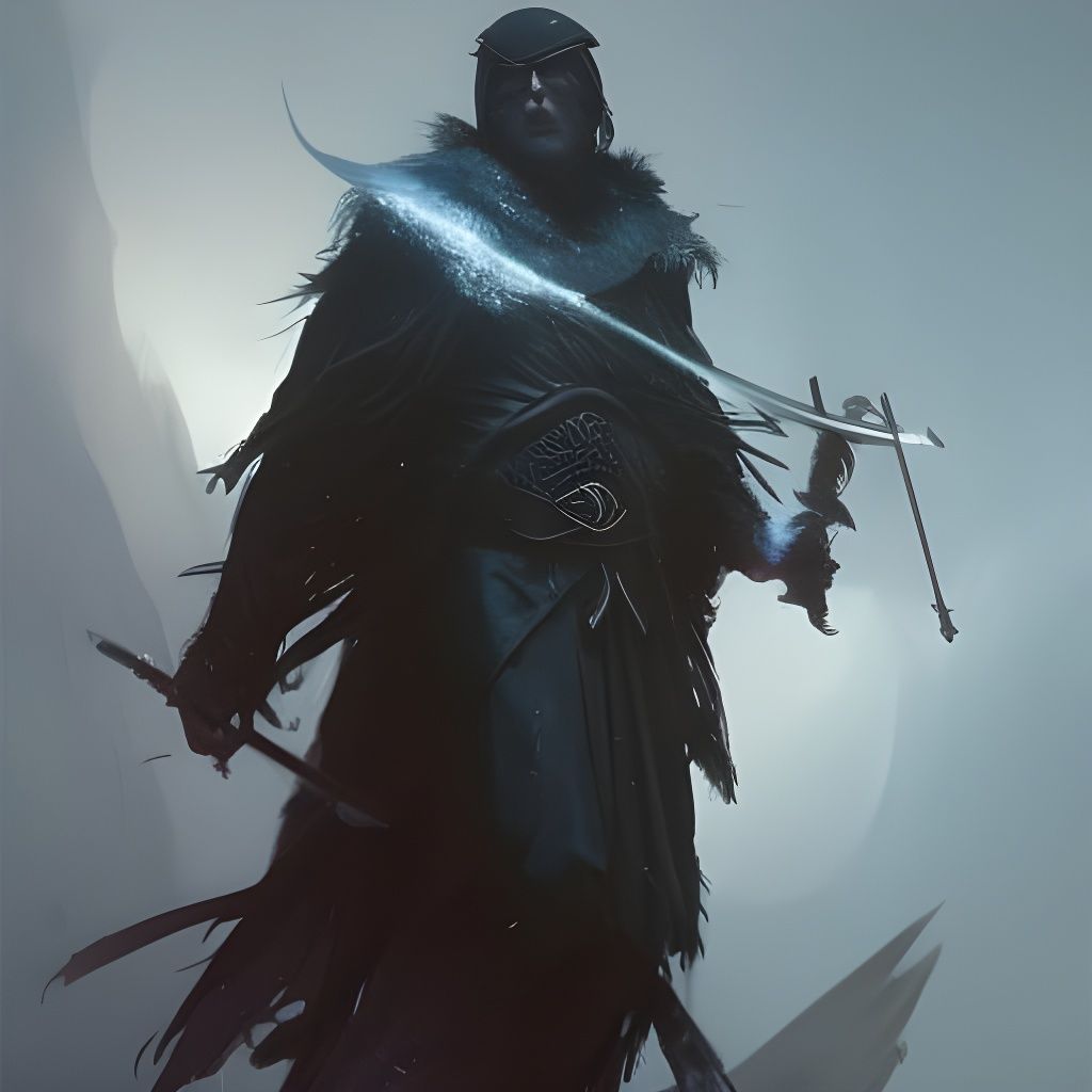 Odin with Scythe in Dark Fantasy Style