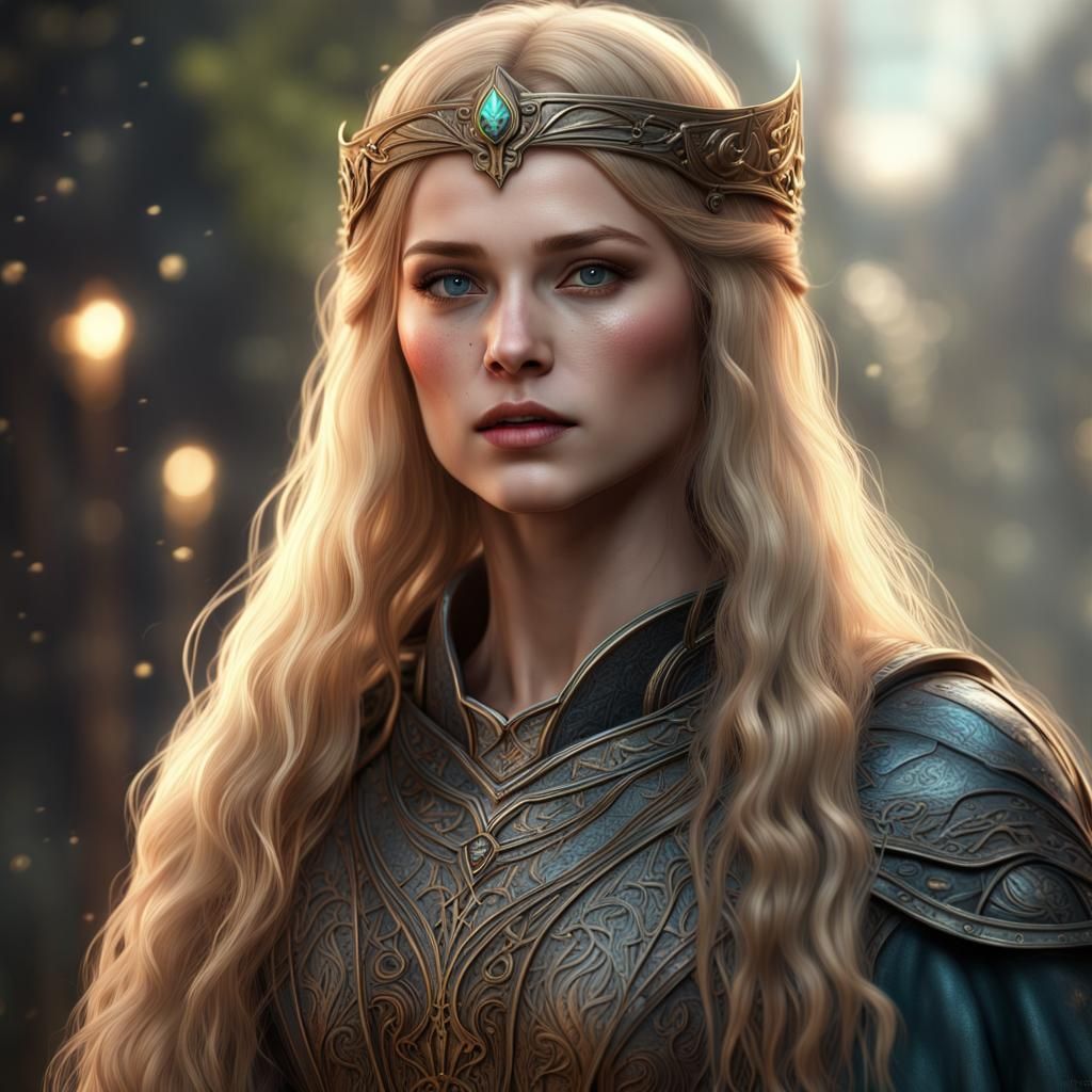 Beautiful Eowyn in Hyperrealistic Fantasy Art