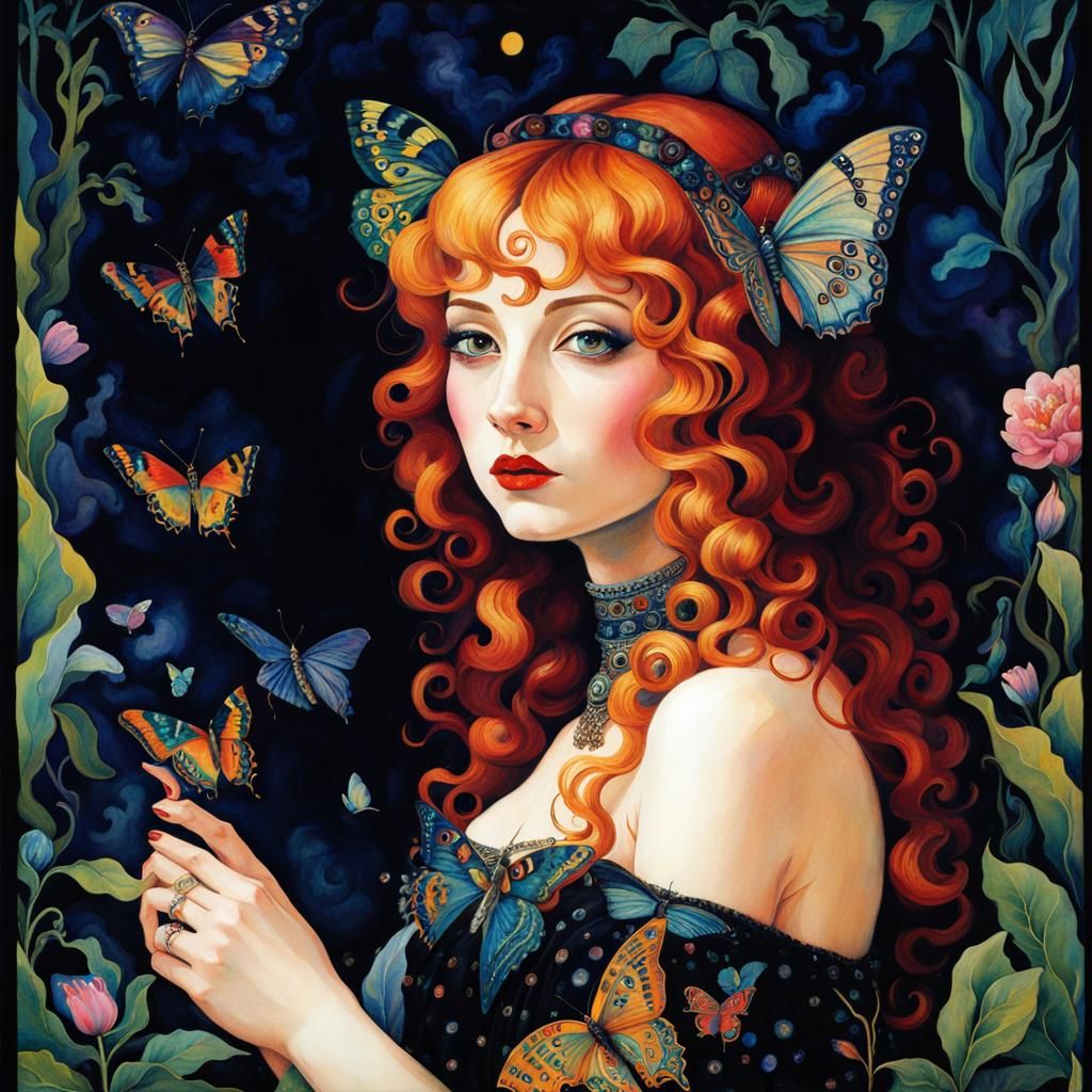 Enchanted Butterfly Garden: Luminous Watercolor Art