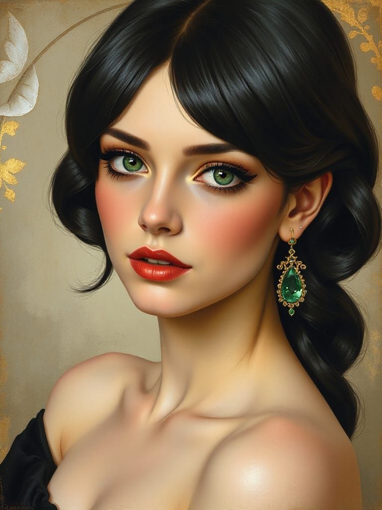 Ethereal Beauty in Green Eyes