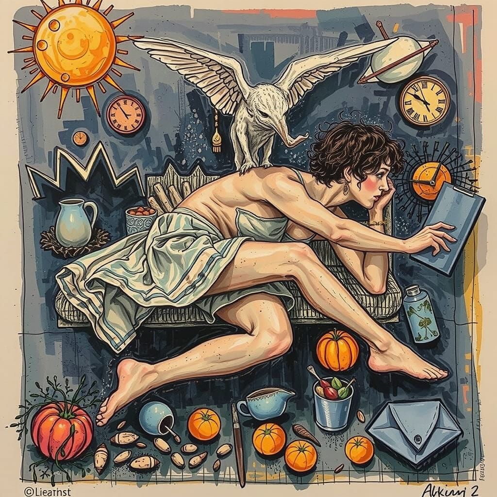 Etcher's Etched Sketch of an Artist's Drawing