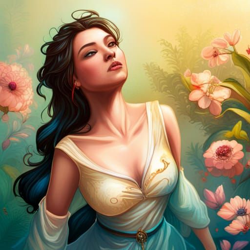 Hyperrealistic Plus Size Princess in Arabian Nights Style