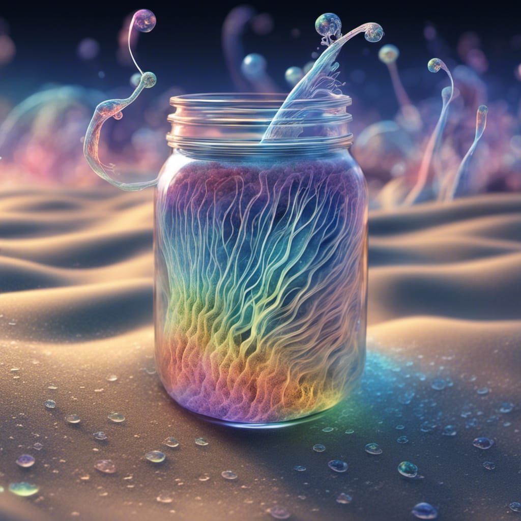 Sea Cucumbers Spill From Jar onto Fractal Dunes