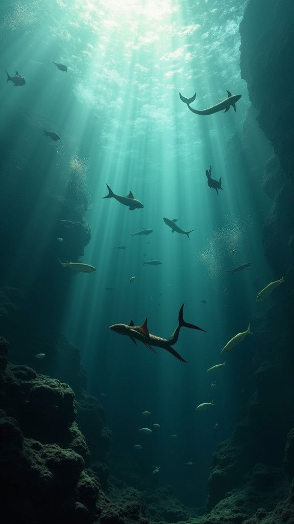 Ethereal Deep Sea Cinematic Film Still