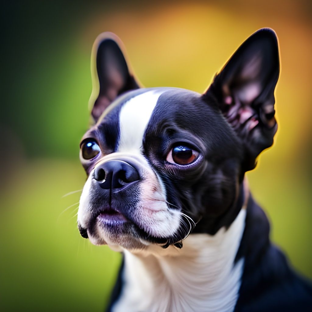 Boston Terrier Portrait in Natural Lighting