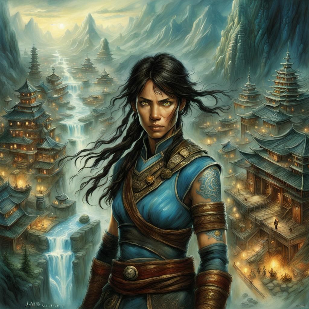 Avatar Korra in Luis Royo Art Style