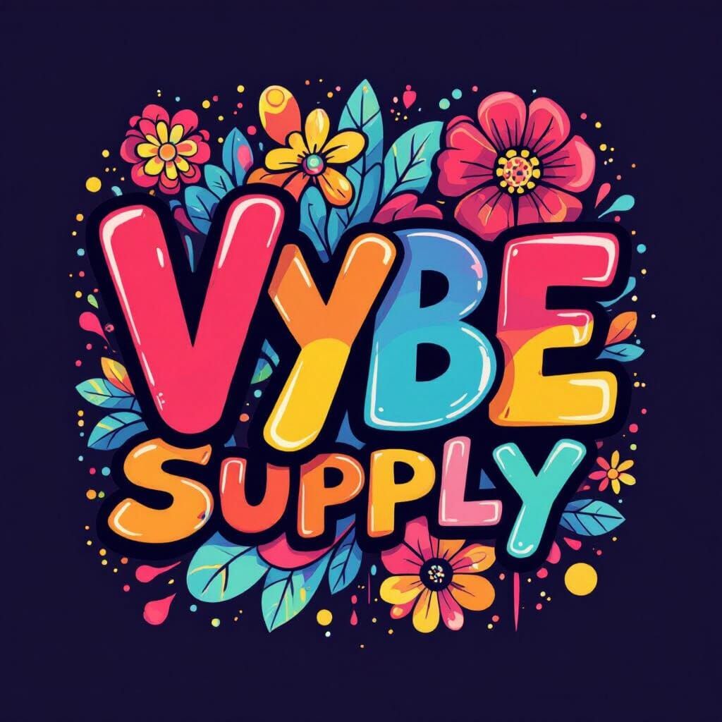 Trendy Logo for VYBE Supply Clothing Store