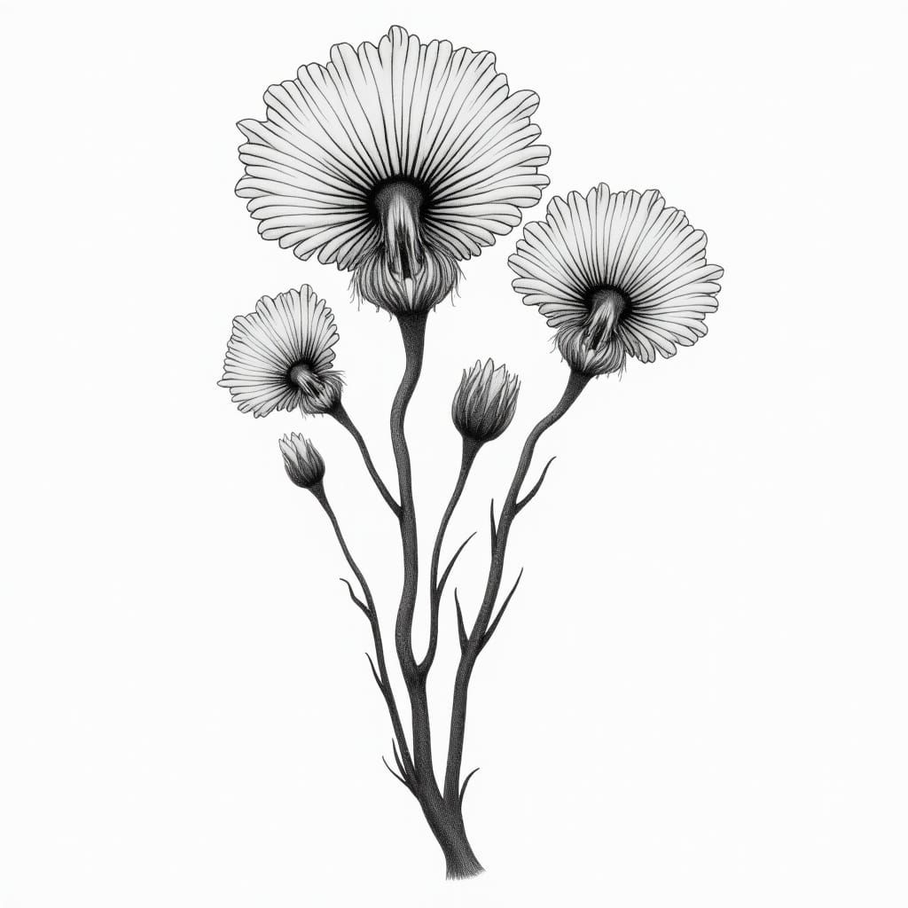 Pencil drawing of Welsh Frog Orchid