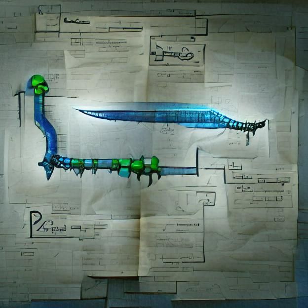 Poisonous Sword Blueprint Schematic Diagram