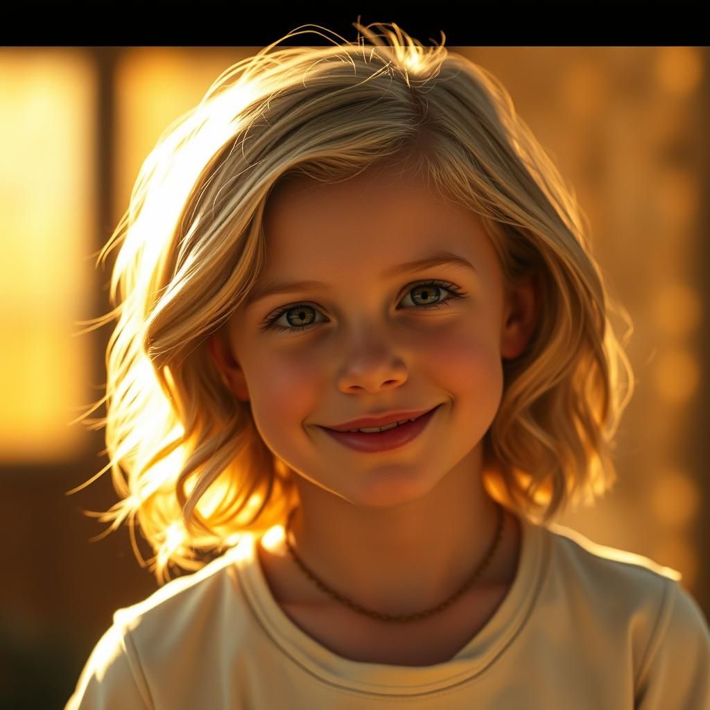 Young Scarlett Johansson Portrait in Digital Art Style