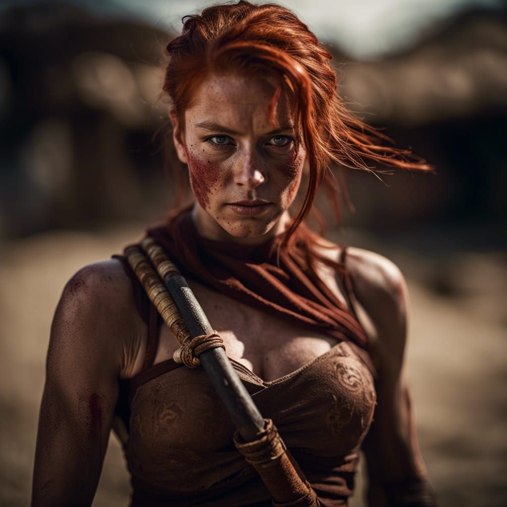 Fiery Sand Warrior Portrait