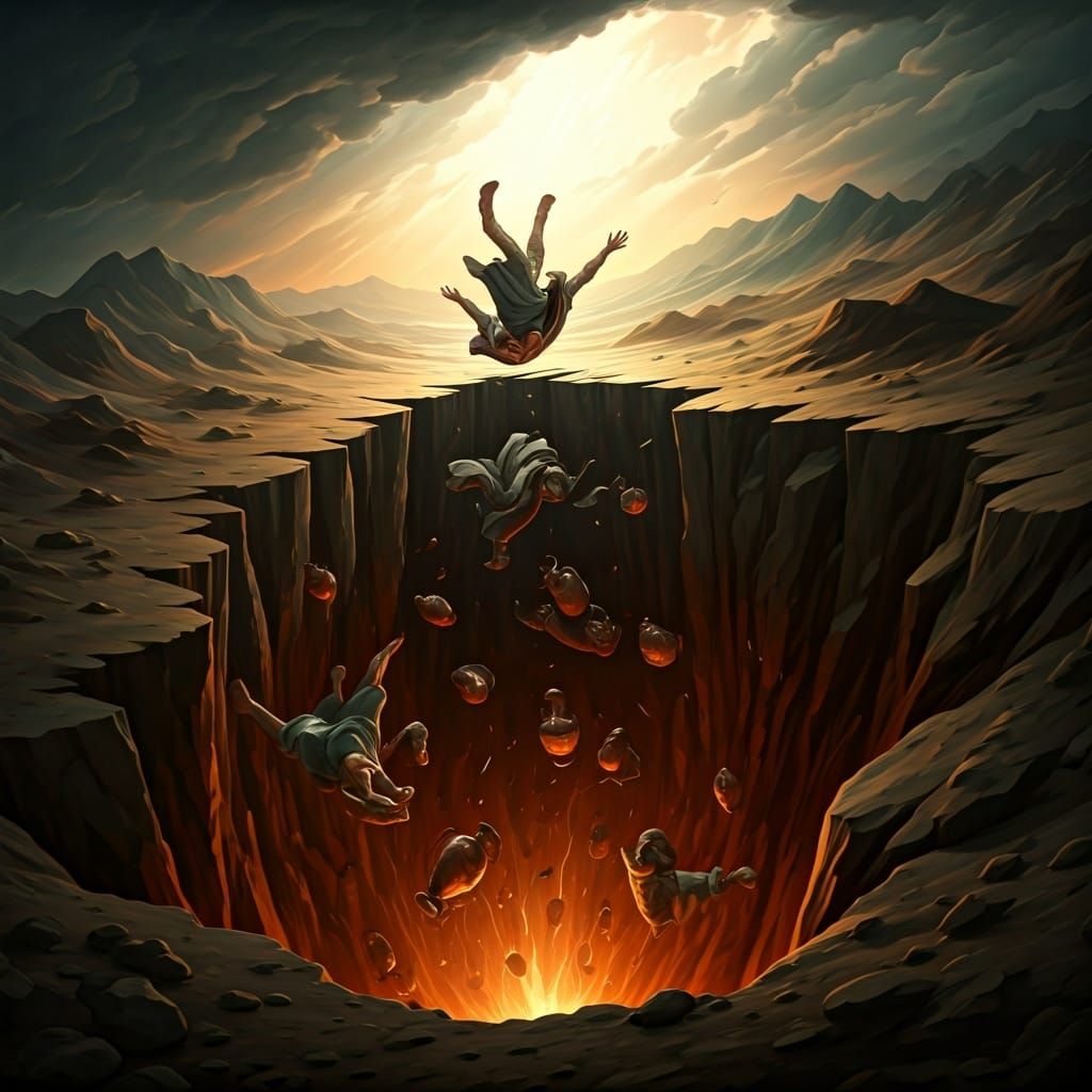 Biblical Scene: Korah's Rebellion in Classical Style