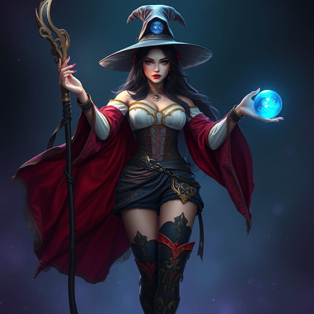 Ethereal Fantasy Witch in Hyper-Realistic Art Style