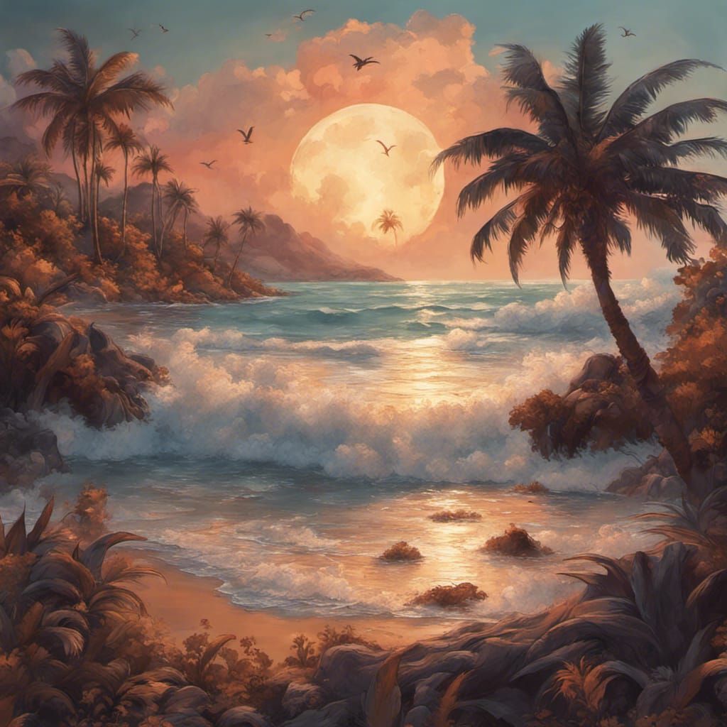 Halloween in Hawaii: Tropical Sunset Fantasy