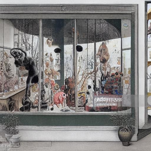 Surreal Toy Shop Window Display