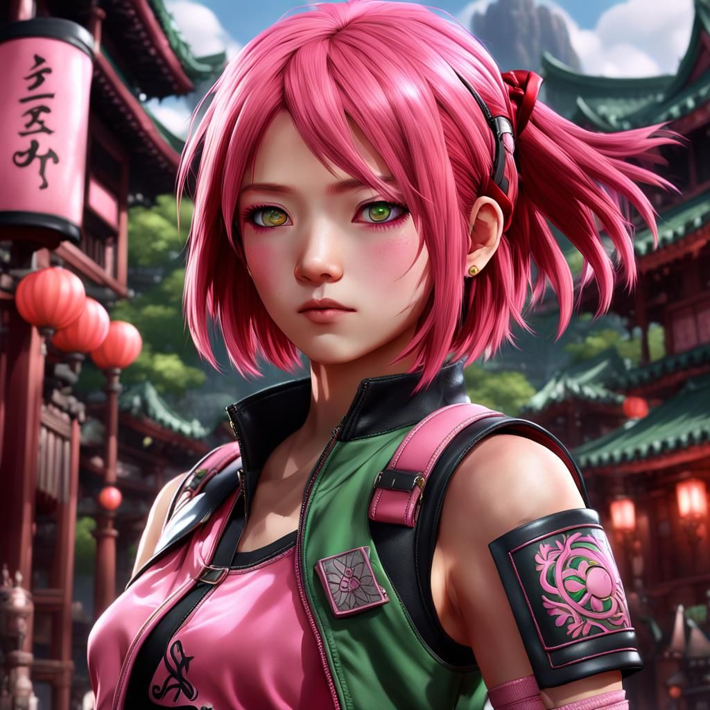 Sakura Haruno: Beautiful Asian Woman in Digital Art