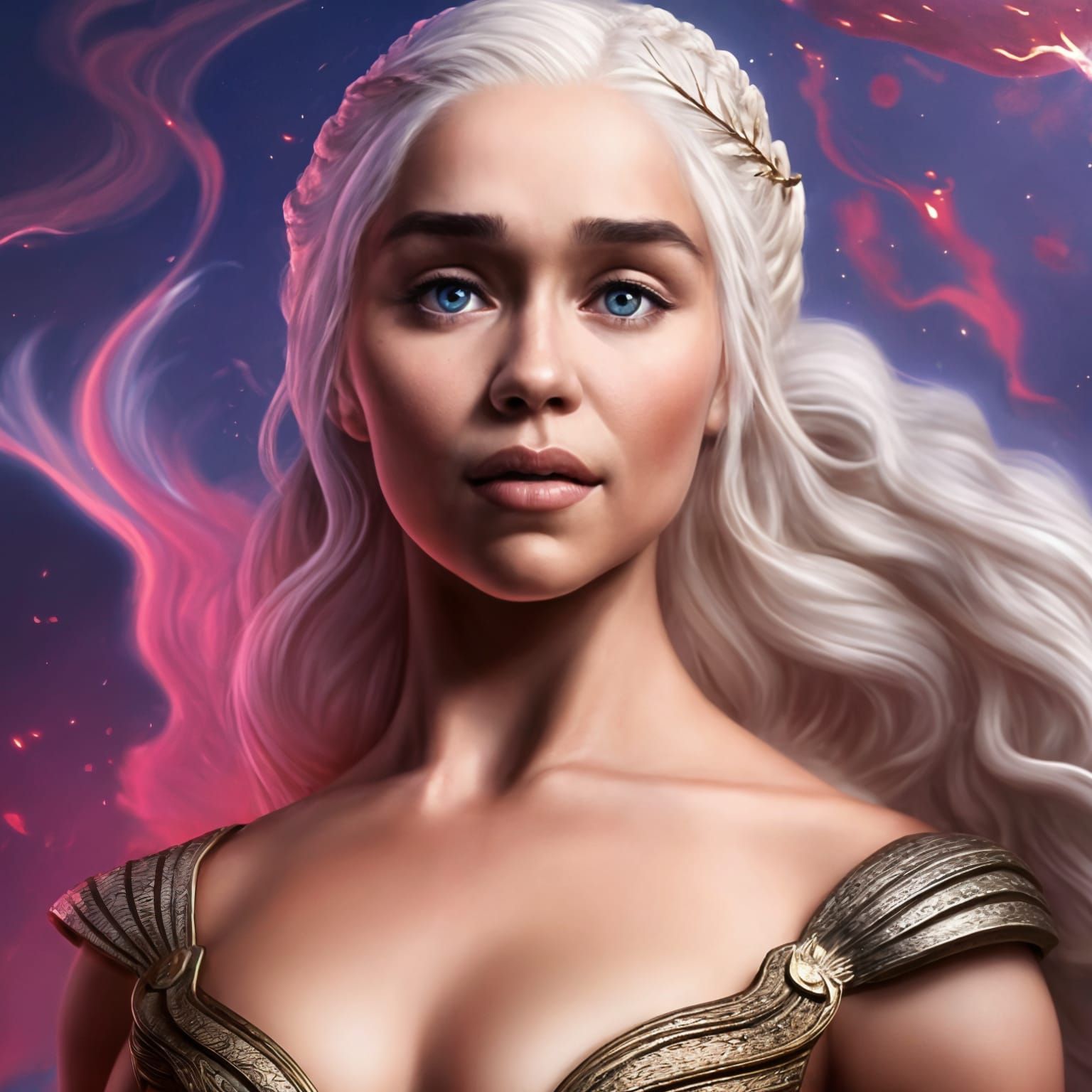 Detailed Portrait of a Fantasy Queen in Digital Art