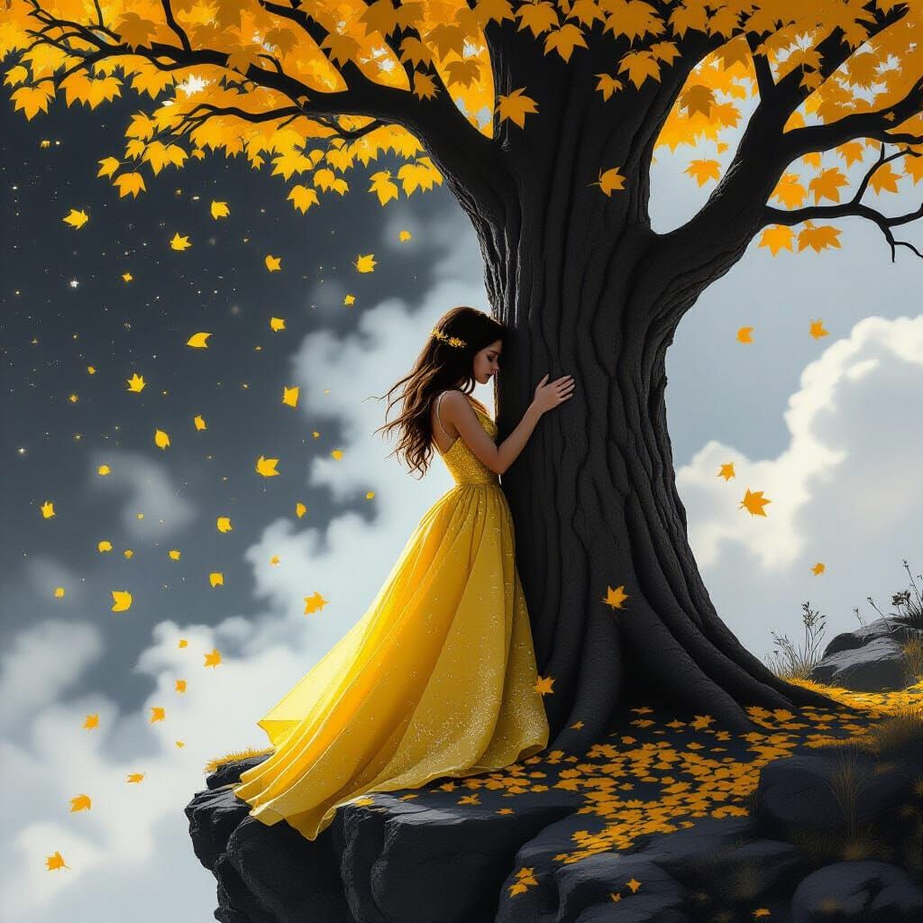 High resolution of photography, black and white photo, fantasy, professional shooting, HDR, black and white background, ...