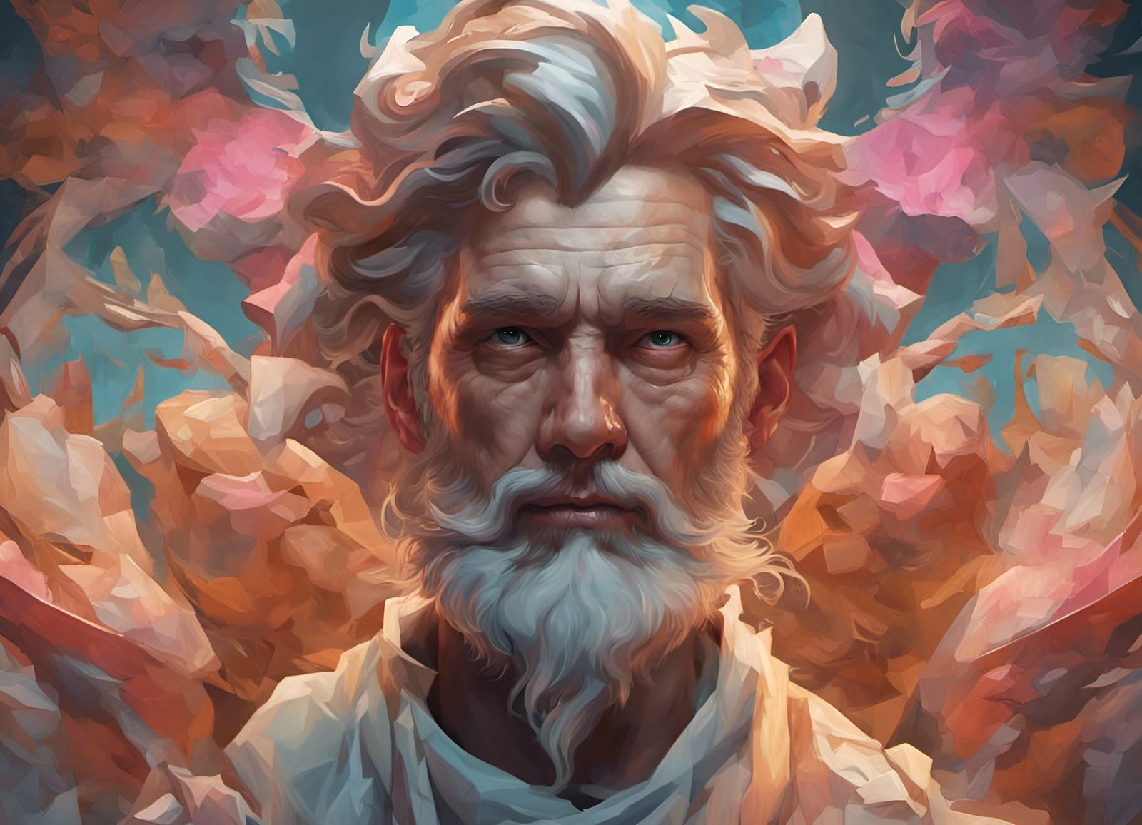 God of Toilet Paper Portrait in Hyperdetailed Style