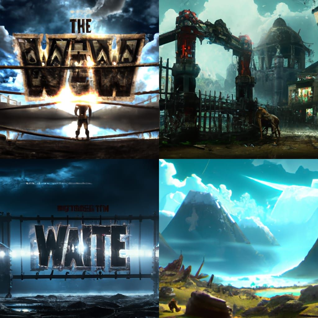 Epic WWE Wrestling Digital Matte Painting