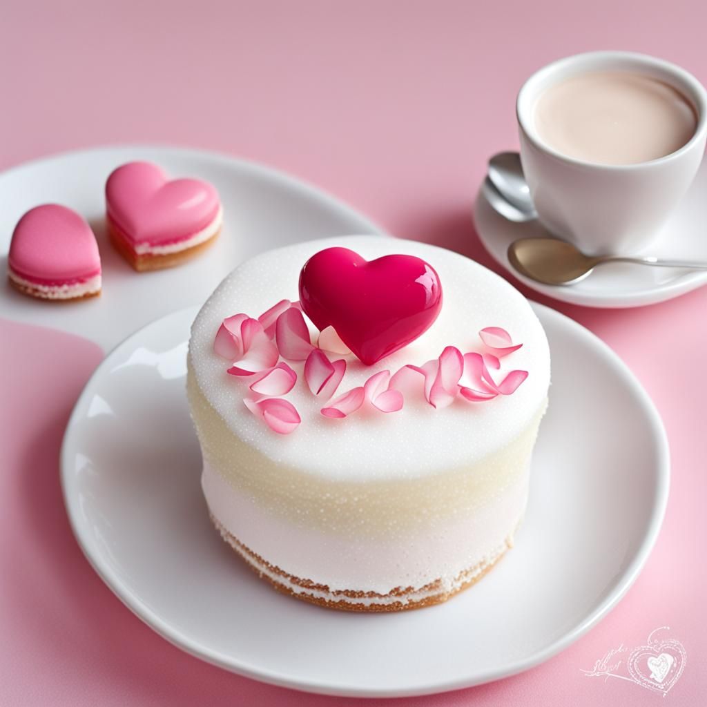 Pink Heart Mont Blanc Dessert: Simple Sweet Treat