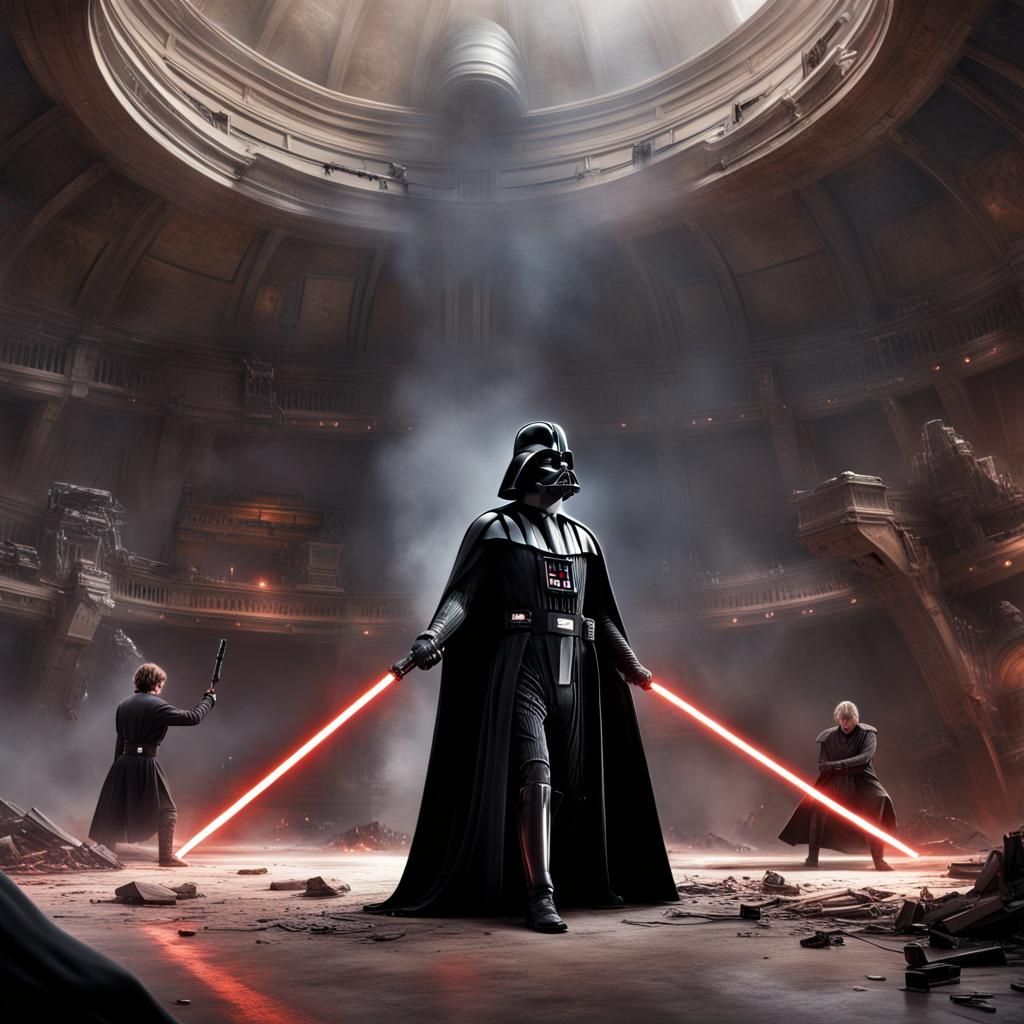 Darth Vader's Internal Conflict: A Digital Masterpiece