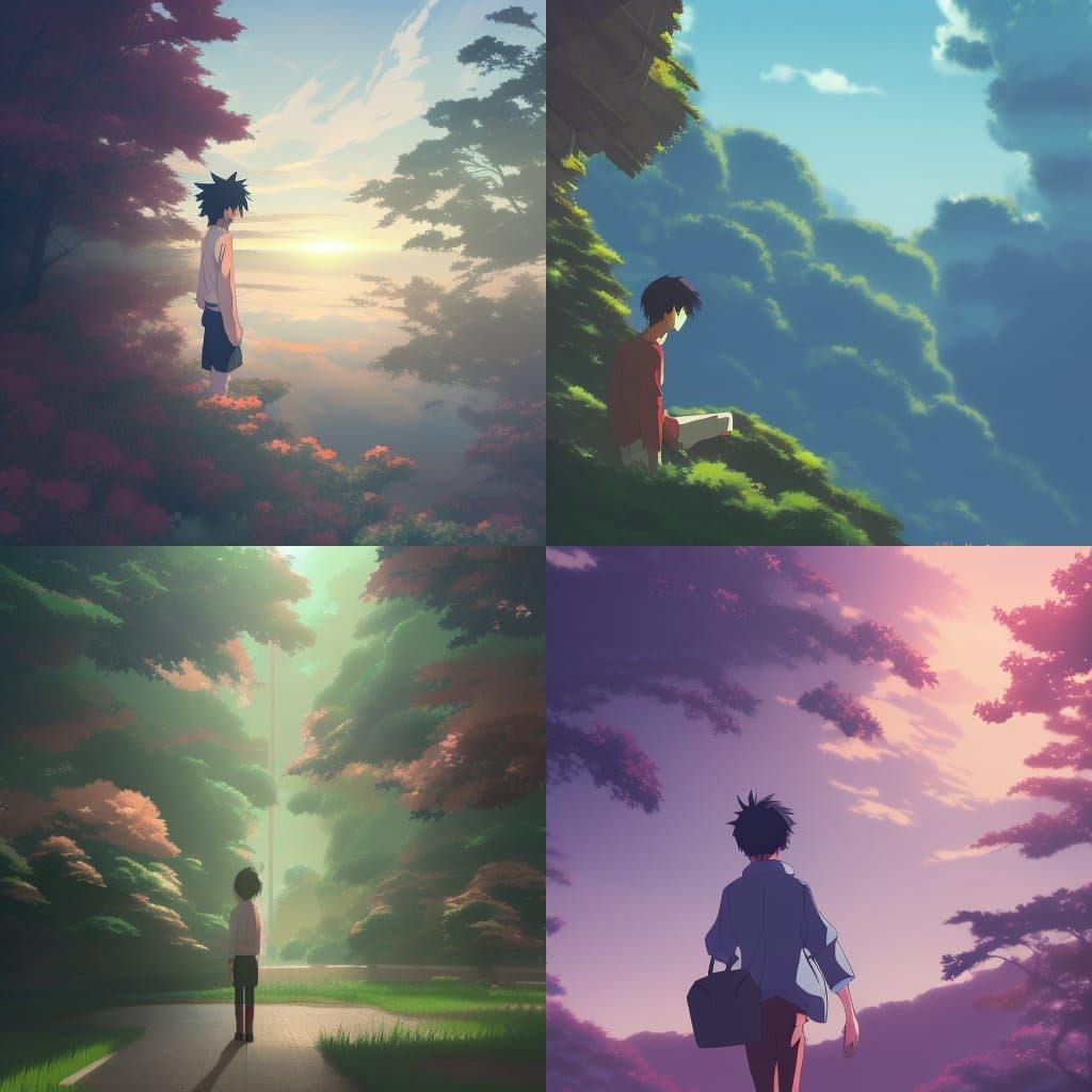 Anime Guy in Studio Ghibli Style