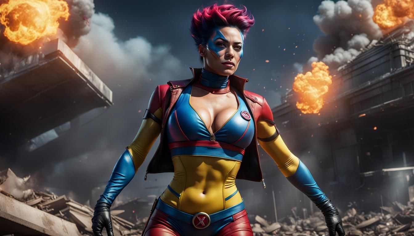 X-Men Jubilee in Alluring Bikini Outfit, 3D Render