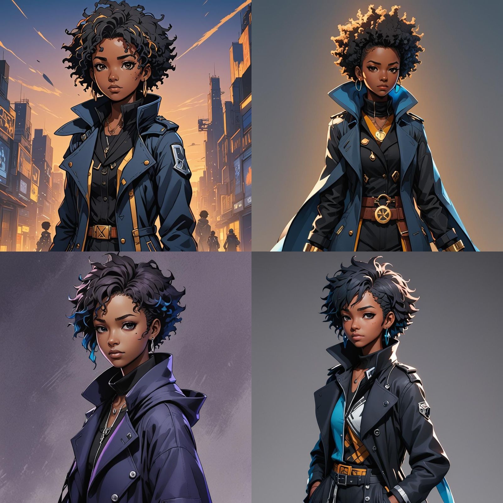 Afro-Mexican Teen in Kingdom Hearts Anime Style